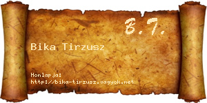 Bika Tirzusz névjegykártya